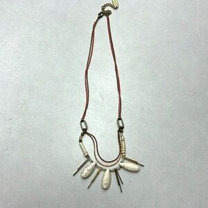 Pale Pink , Gold, & White Plunder Necklace